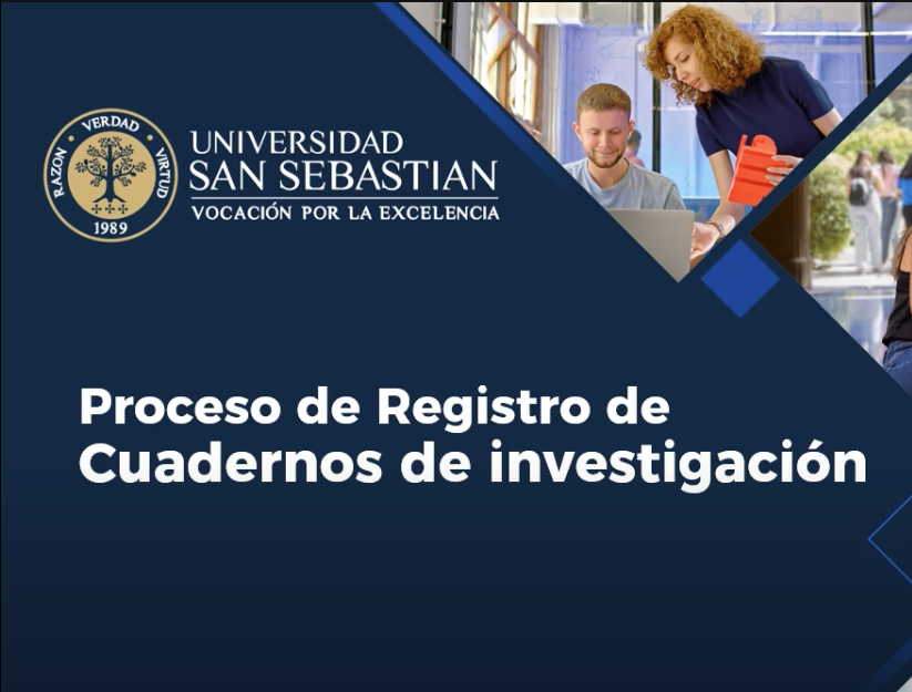 Foto referencial de la portada de la presentación sobre el proceso de registro de Cuadernos de investigación